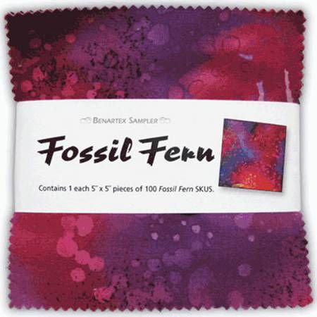 Fossil Fern 5" squares Quilting Cotton 100 pc