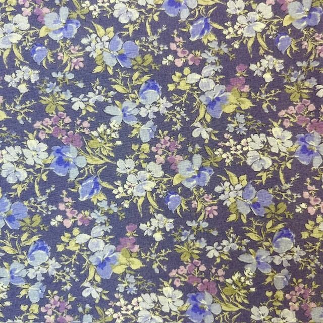 100% Cotton Japanese Purple on Purple Florals Shirting