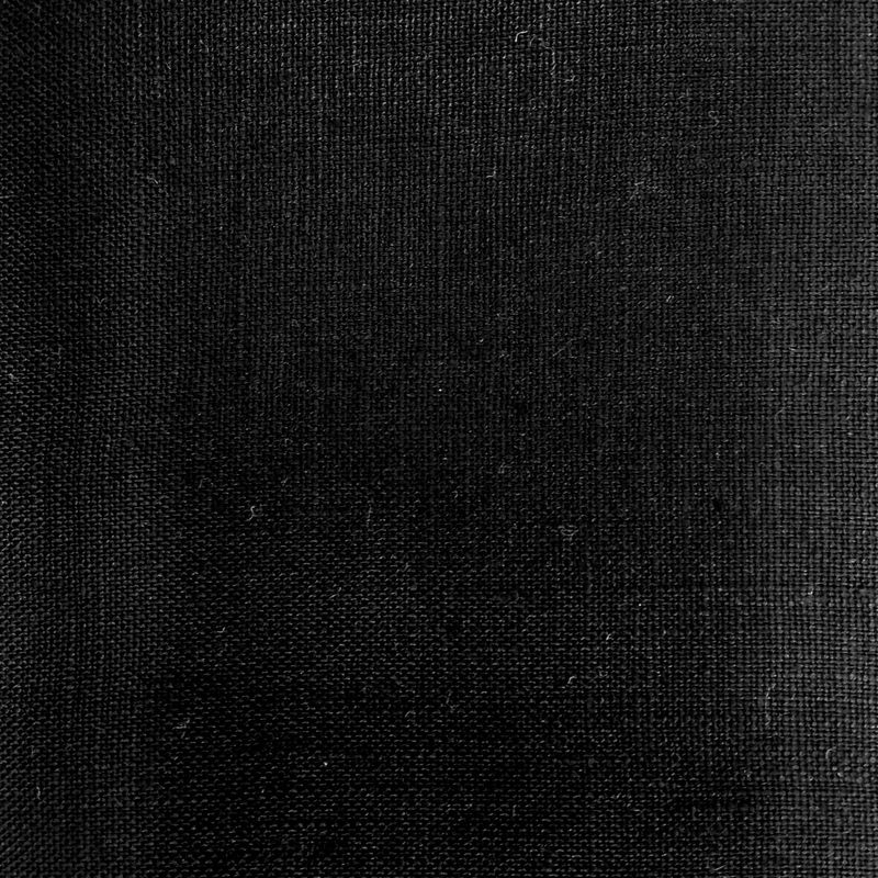 100% Linen Black Italian Midweight Fabric