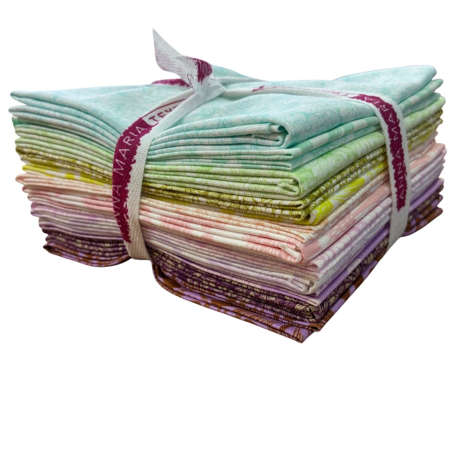 12 pc Indelible Pastels Anna Maria Textiles FQ Bundle Quilting Cottons