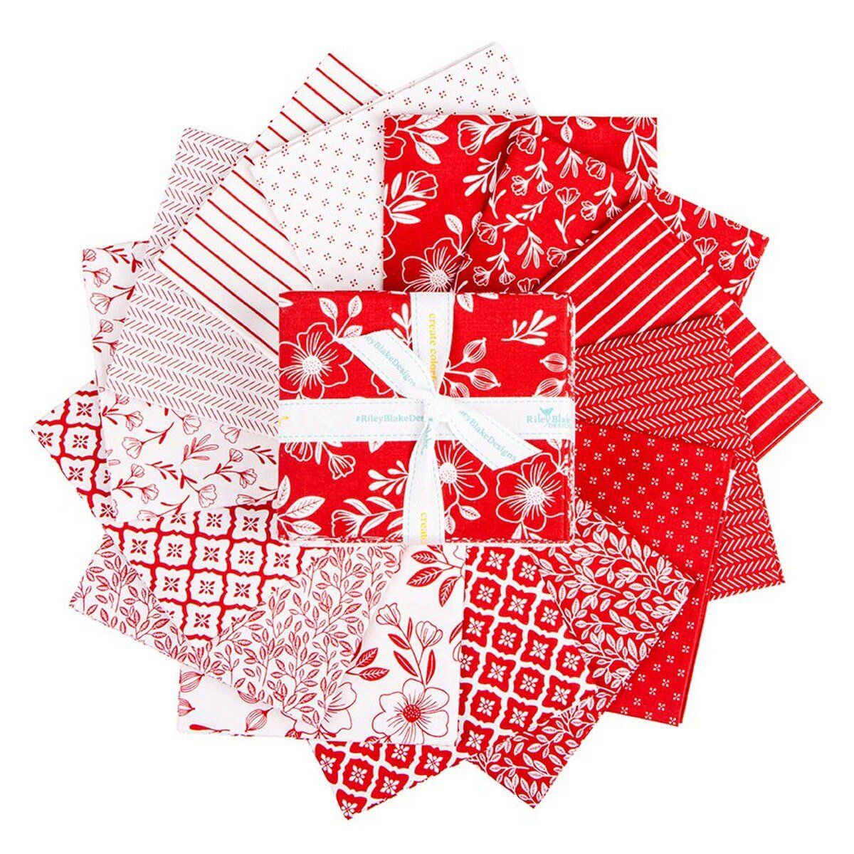 14 pc Radiant Ruby Riley Blake FQ Bundle Quilting Cottons