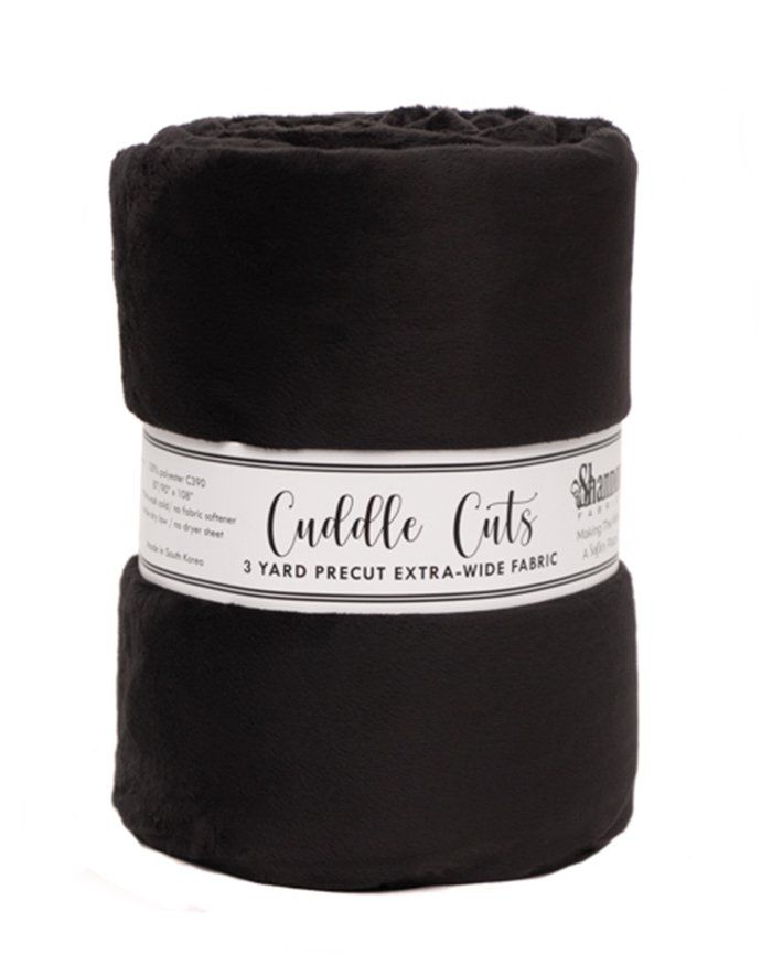 3 yd 90" Cuddle Cuts Black Shannon Fabrics