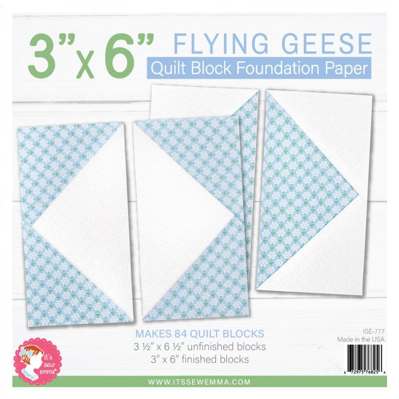 3"x6" Flying Geese Foundation Paper by It's Sew Emma
