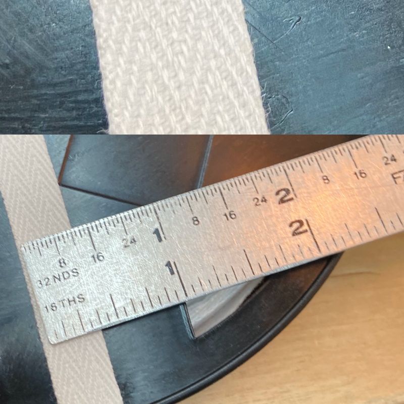 3/8" White Twill tape from France - 100% Cotton