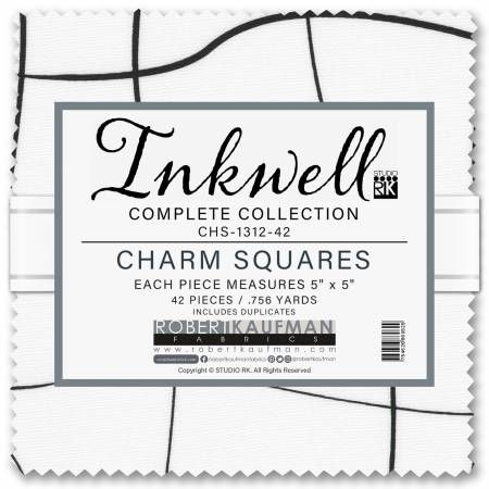 42 pc Inkwell RK 5" Squares Robert Kaufman Quilting Cottons