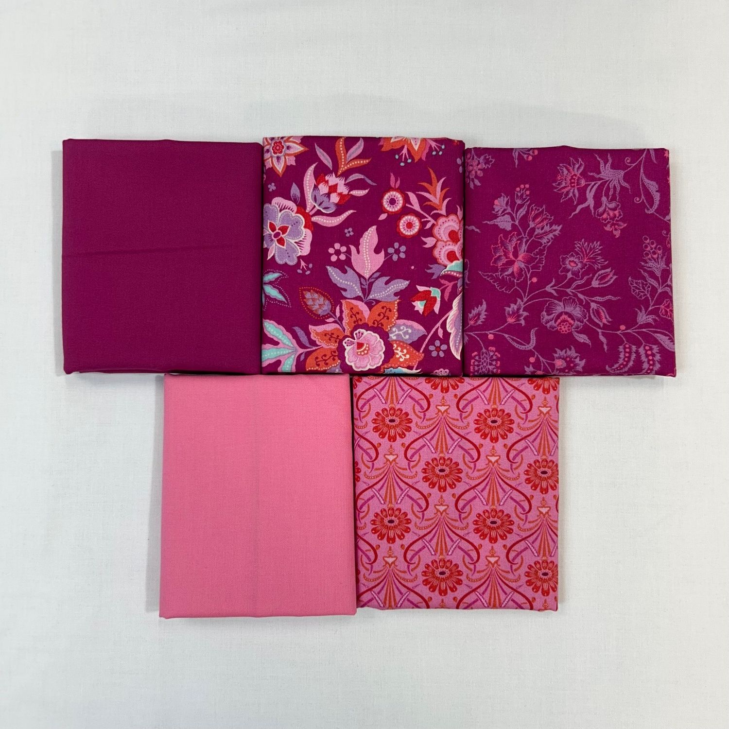 5 pc Kipling Gardens Fat Quarter Bundle #2 Quilting Cottons