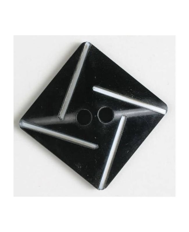 1"Black Square Button