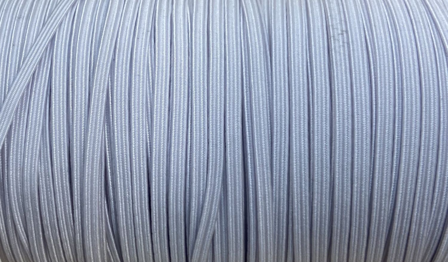 1/8" Elastic Braided White