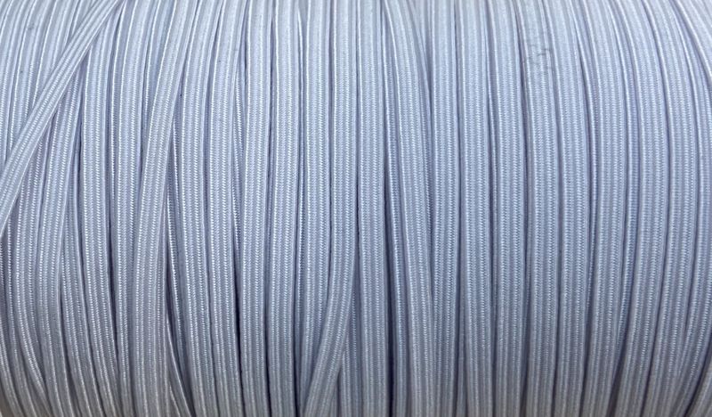 1/8" Elastic Braided White
