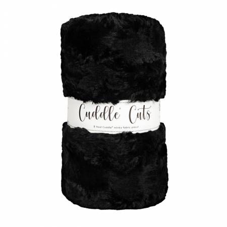 2 yd Cuddle Cuts Glacier Black Luxe Polyester