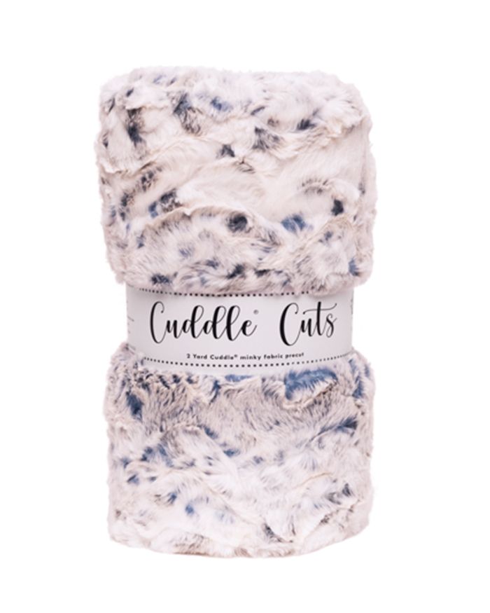 2 yd Cuddle Cuts Snowy Owl Navy Shannon Fabrics