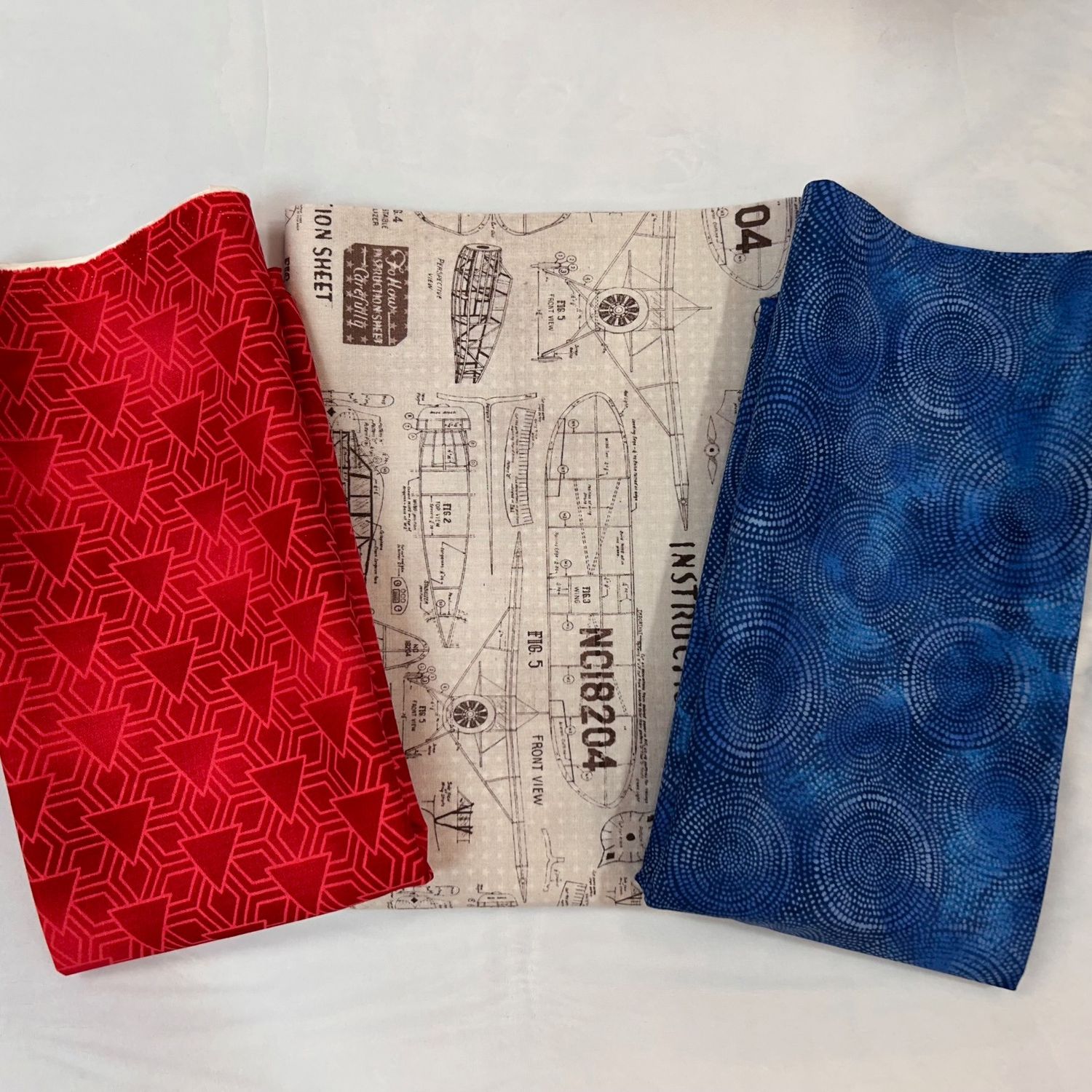 3 yd Bundle Patriot Planes Quilting Cotton