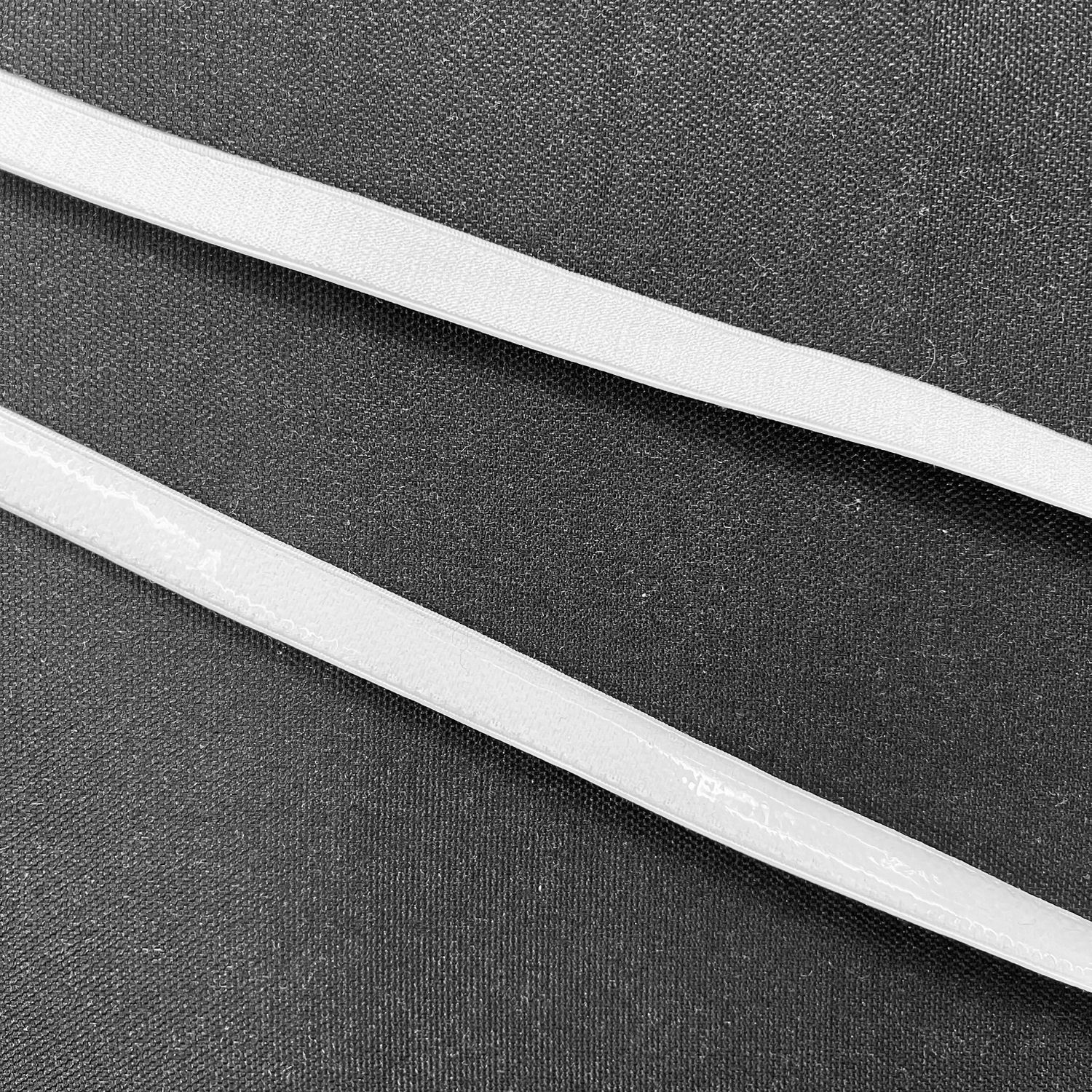 3/8" Elastic Non-Slip Silicon White