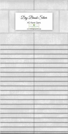 40 pc Dry Brush Silver Jelly Roll 2.5" strips