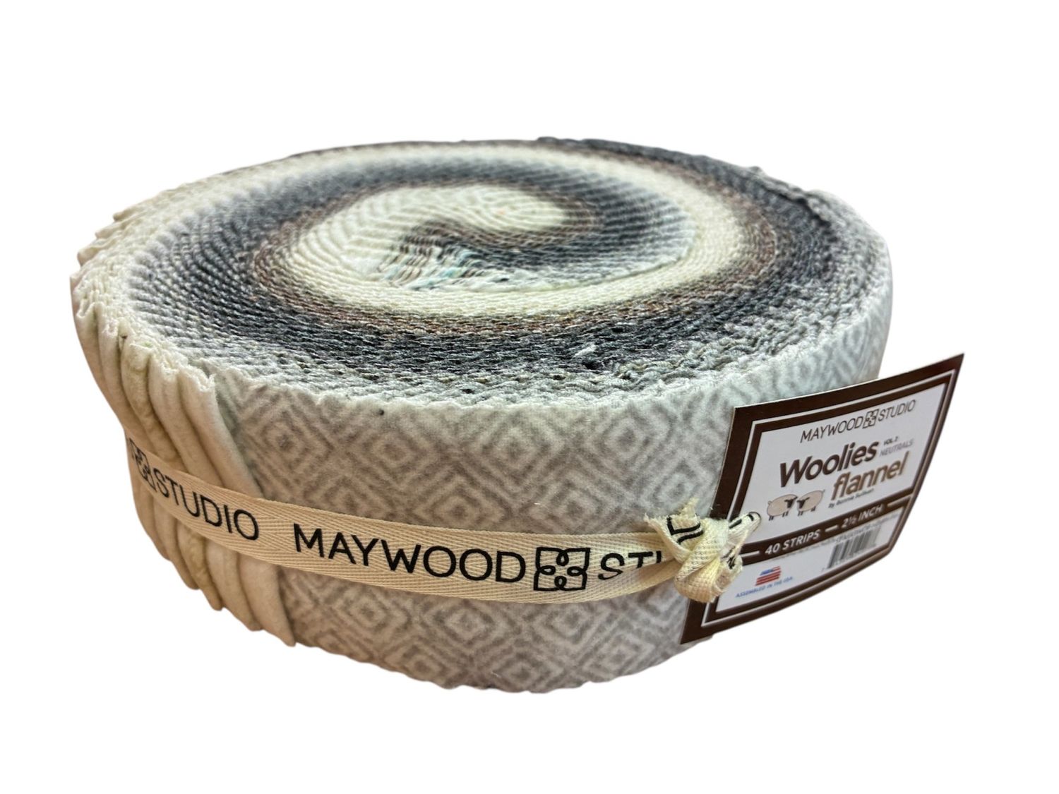 40 pc Woolies Flannel Neutrals 2.5" Strips
