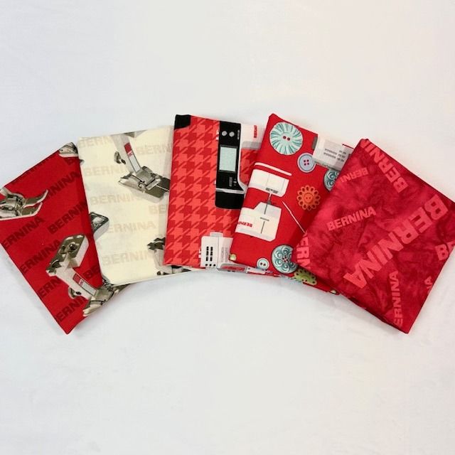 5 pc BERNINA Red Cream Feet FQ Bundle