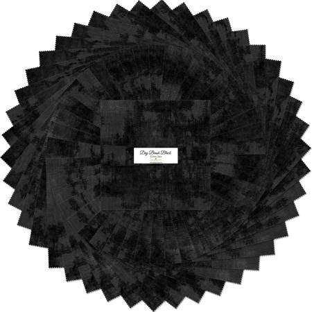 42 pcs Dry Brush Black 10" Squares Layer Cake Wilmington