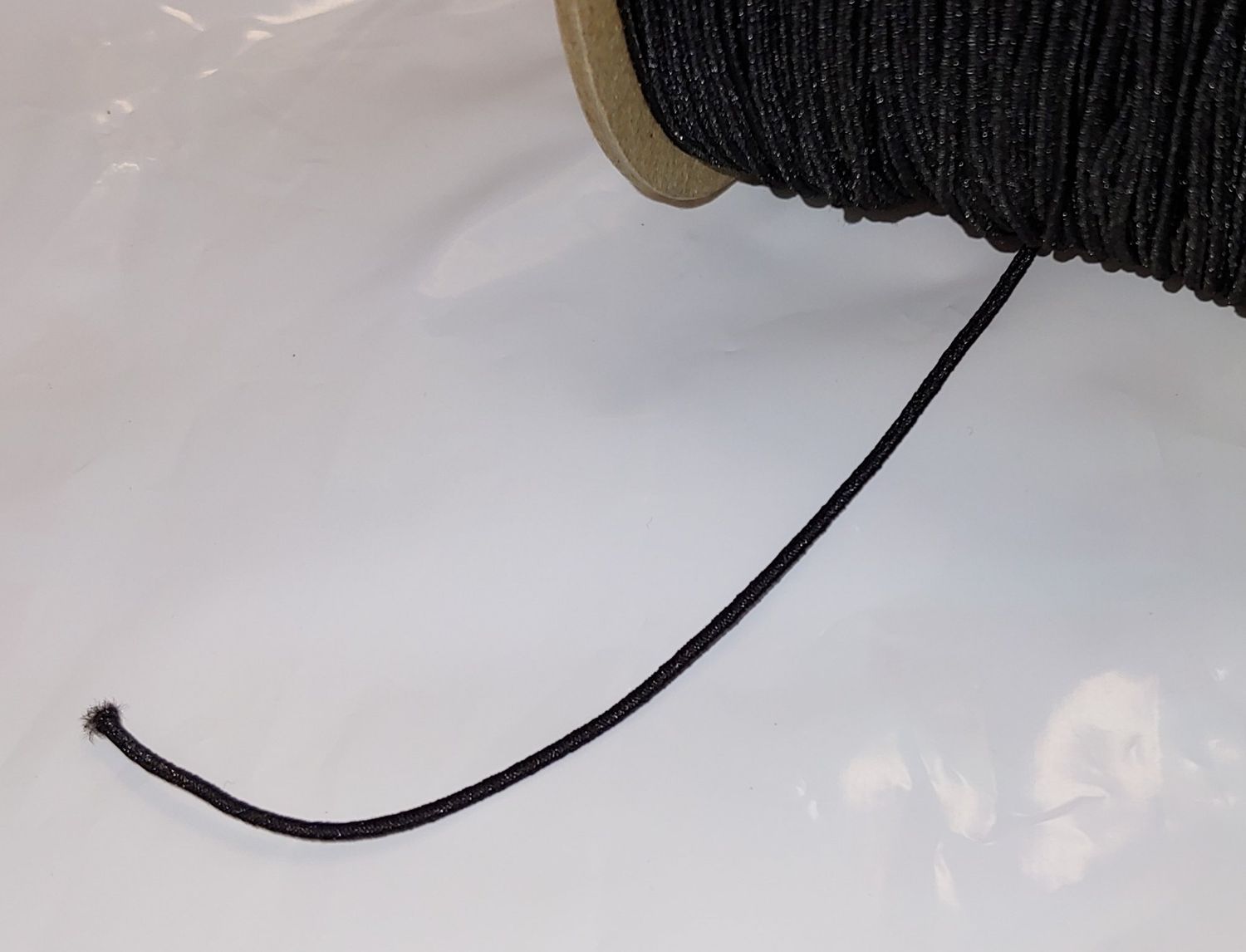 1/16" Elastic Black Round Cord