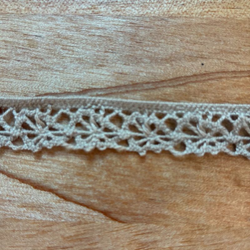 1/2" Polyester Lace Beige by the yard