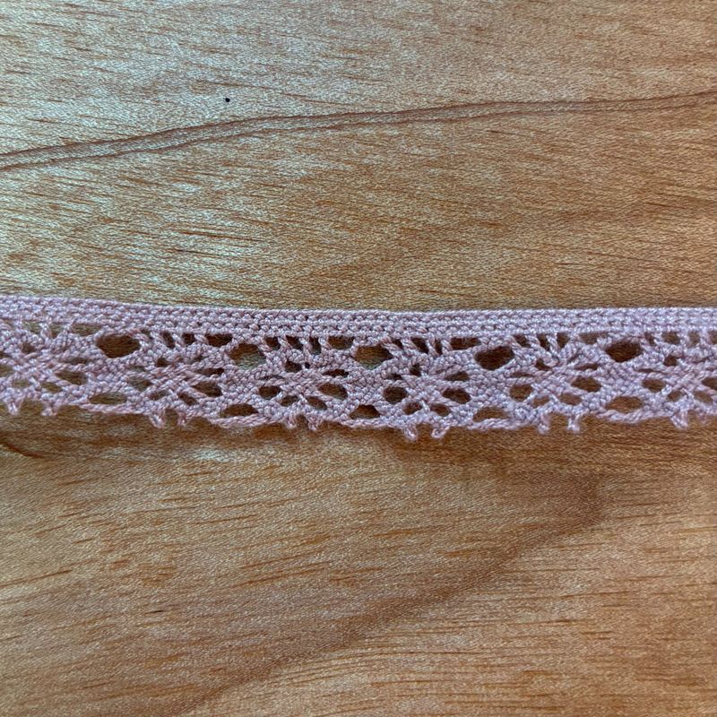 1/2" Polyester Lace Mauve by the yard