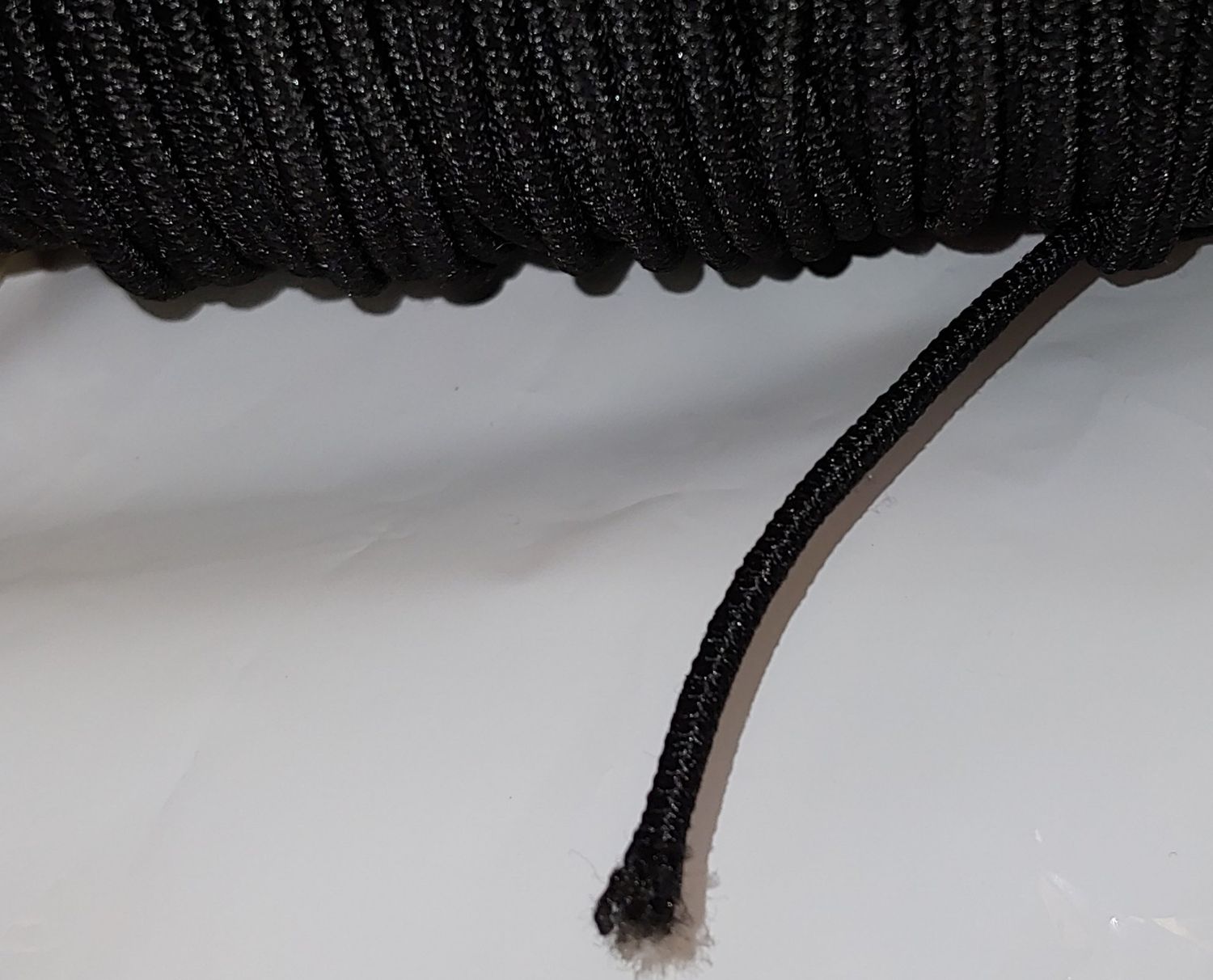 1/8" Elastic Black Round Cord