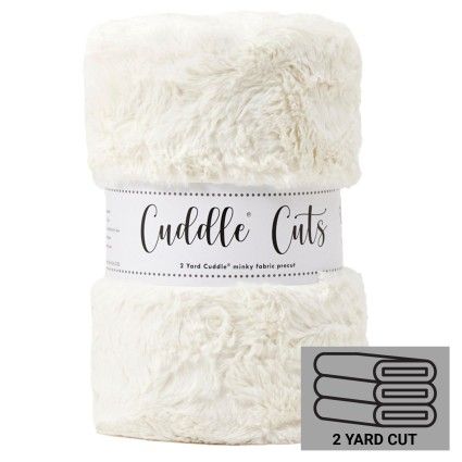 2 yd Cuddle Cuts Hide Ivory Shannon Fabric