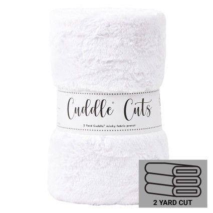 2 yd Cuddle Cuts Hide Snow Shannon Fabrics
