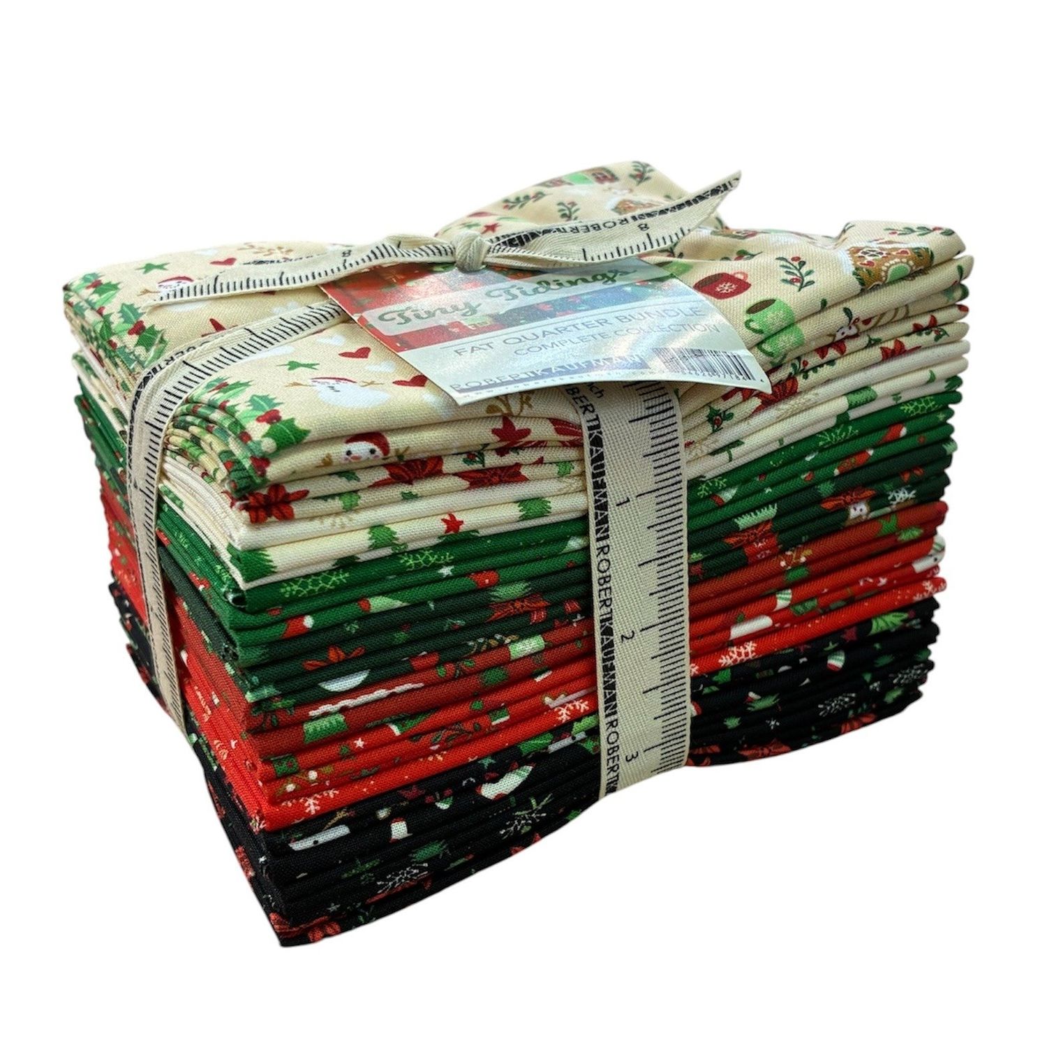 20 pc RK Tiny Tidings FQ Bundle Robert Kaufman Quilting Cottons