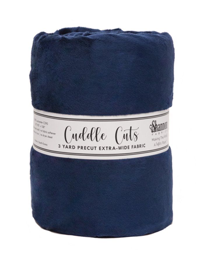 3 yd 90" Cuddle Cuts Navy Shannon Fabrics