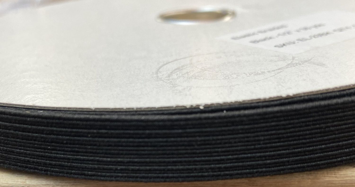 3/4" Elastic Braided Black