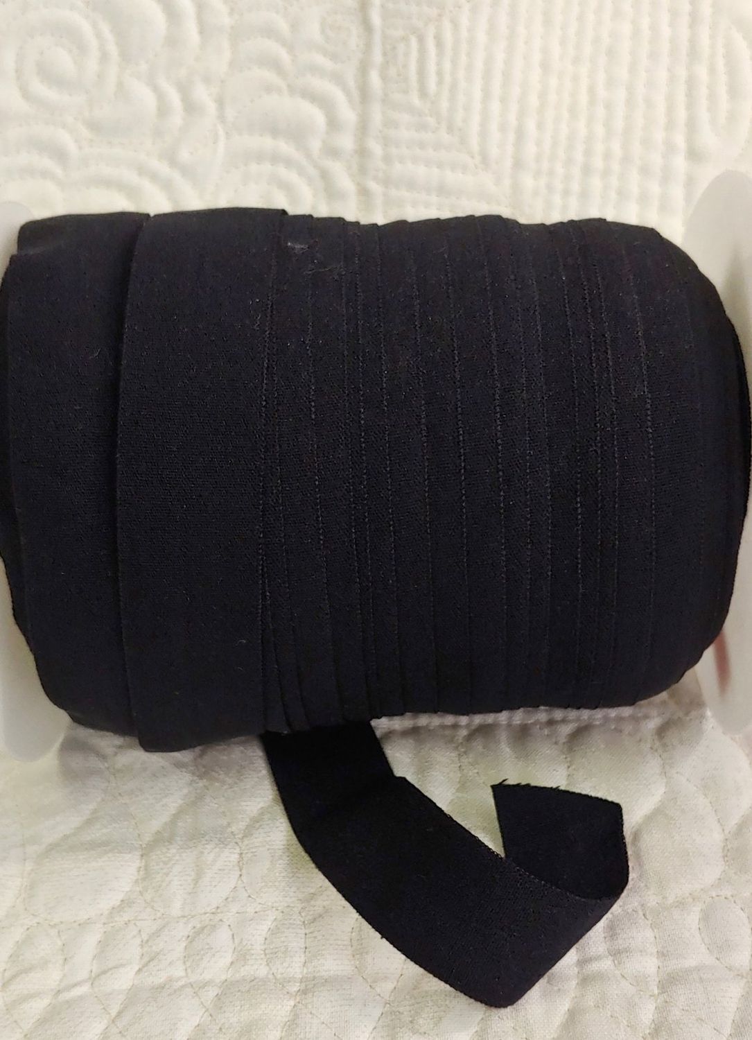 3/4" Elastic Black Fold over style - 3/4" folded it's 3/8"
