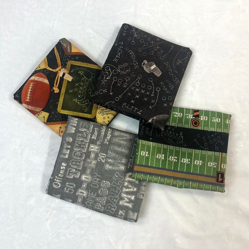 4 pc Grid Iron Football FQ Bundle Benartex