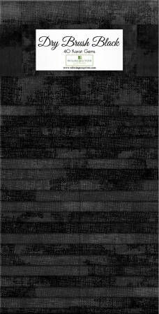 40 pcs Dry Brush Black Wilmington 2.5in Strips