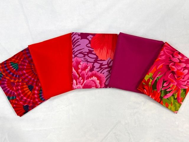 5 pc Kaffe Reds Fat Quarter Bundle #4