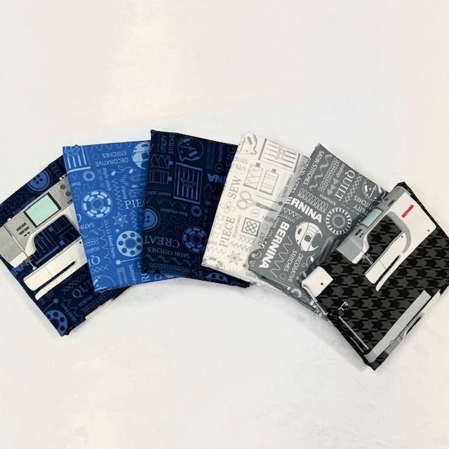 6 pc BERNINA Indigo Black FQ Bundle