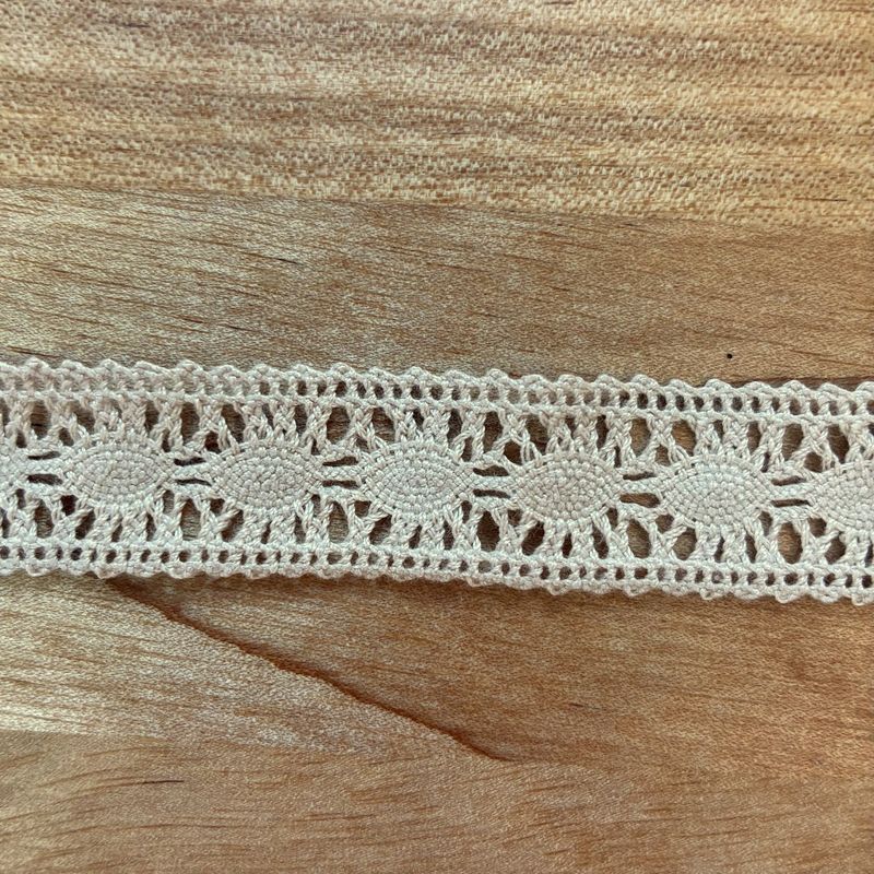 5/8" Polyester Lace Beige by the yard