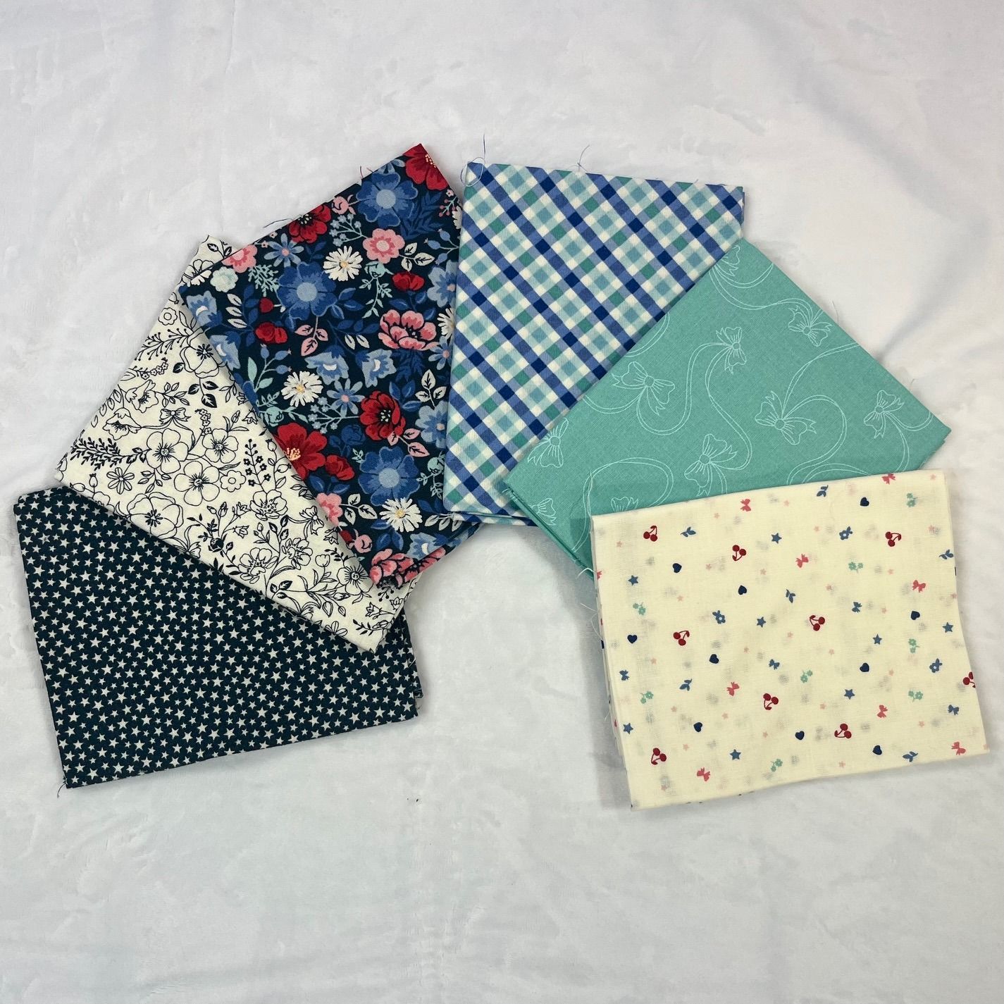 6 pc FQ Bundle Star Spangled #3 Quilting Cotton