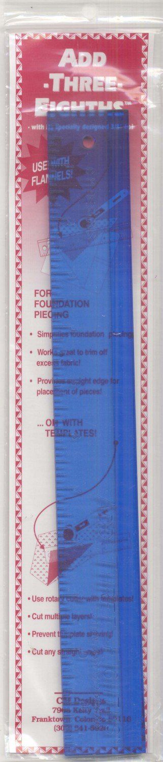 Add-Three-Eighths Blue Ruler