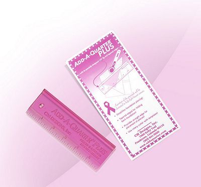 Add-A-Quarter Plus 6" ruler -pink