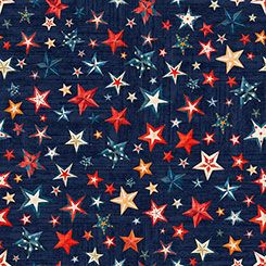 American Tapestry Stars Navy QT Fabrics