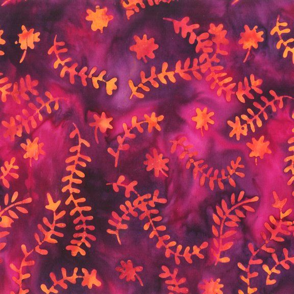 Anthology Batiks Plum Ferns