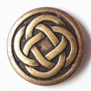 Antique Brass Celtic Knot with Shank 18mm