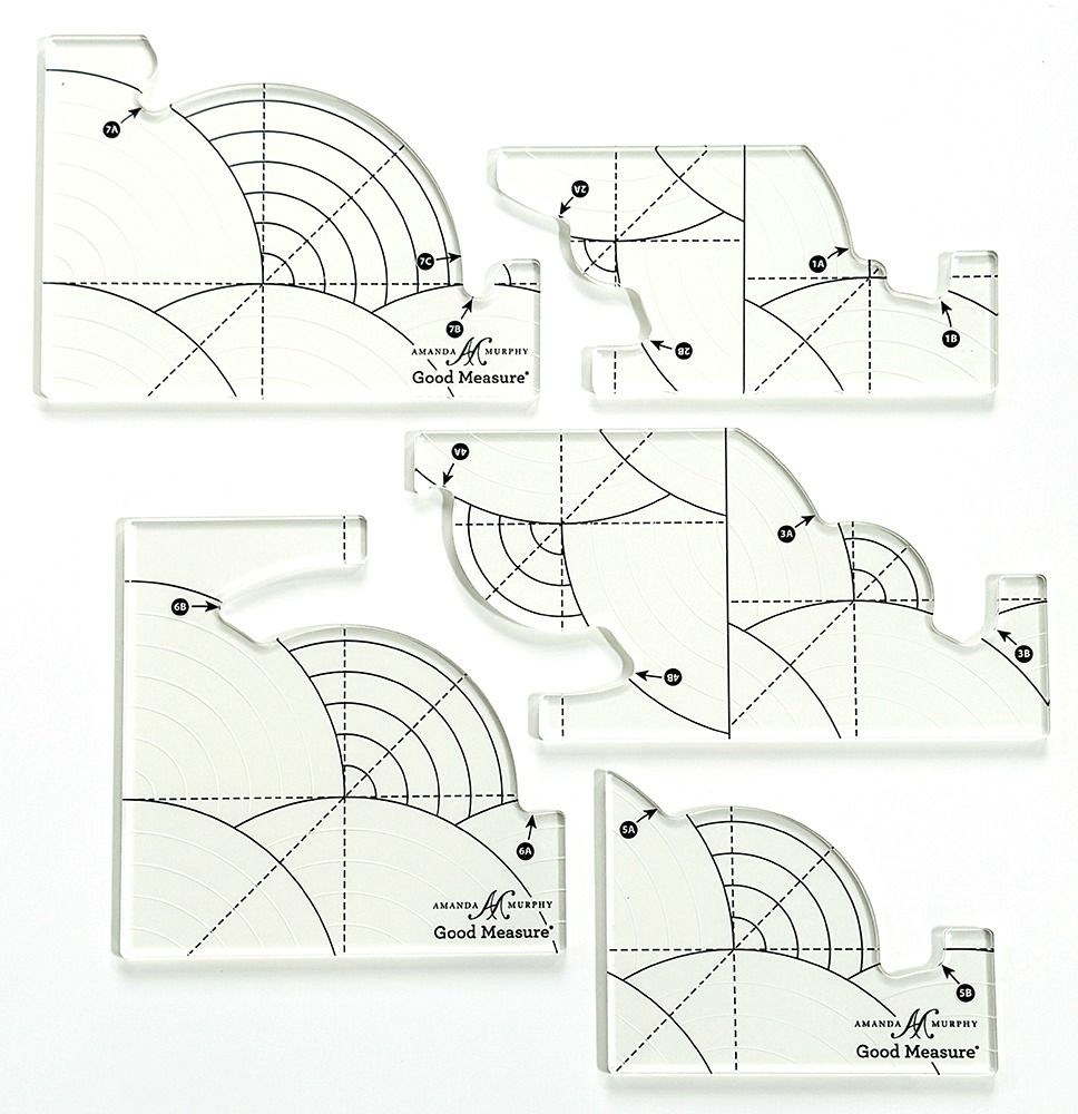 Baptist Fan Domestic &amp; Longarm Set of 5 Amanda Murphy