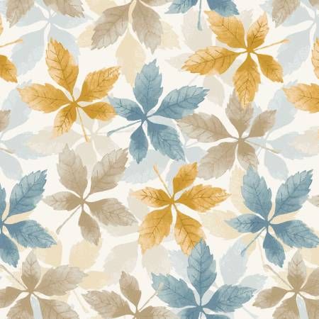 Autumn Vibes Multi Leaf Toss Blank Quilting