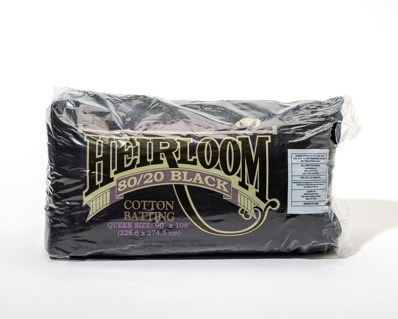 Batting 80/20 Black Cotton Queen 90"x108" Hobbs Heirloom