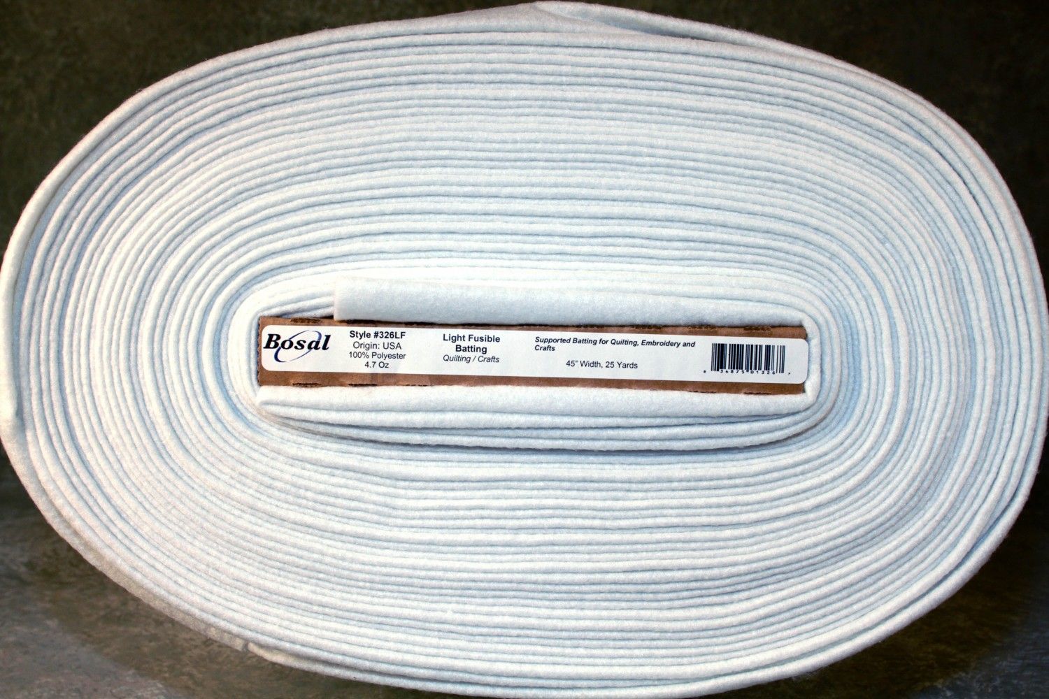 Batting: 58" Single Sided Light Fusible 100% Polyester Bosal Sold by the Yard