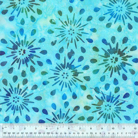 Anthology Batiks Aqua Firework Vibrance