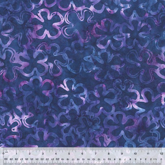 Anthology Batiks Blue Clover Majesty