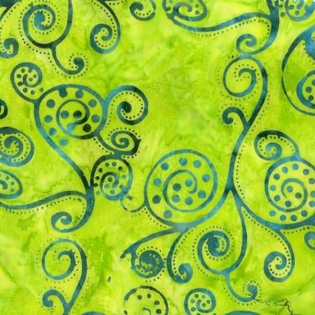Anthology Batiks Emerald Swirl