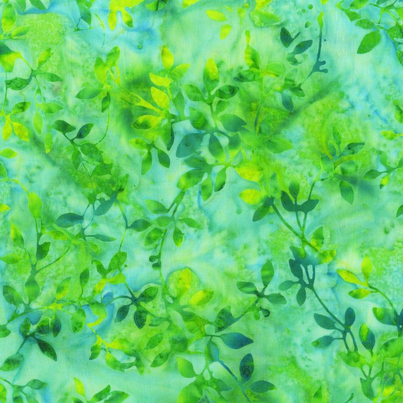 Anthology Batiks Vines Gecko Green